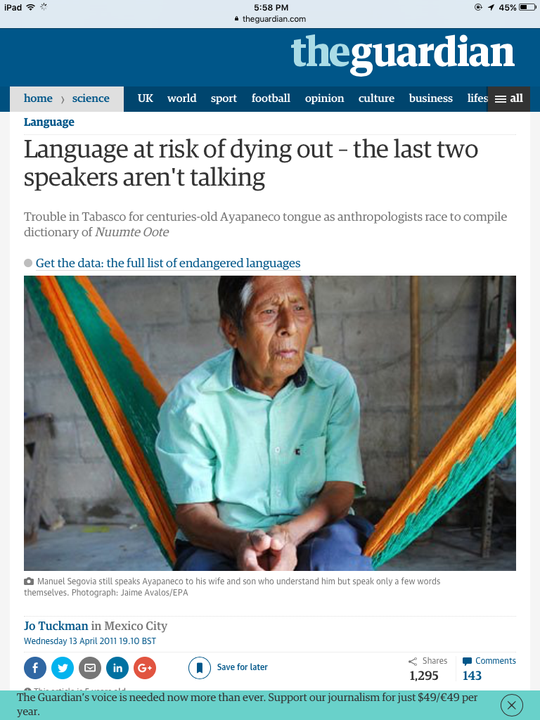 The Future Of – Capturing Dying Languages