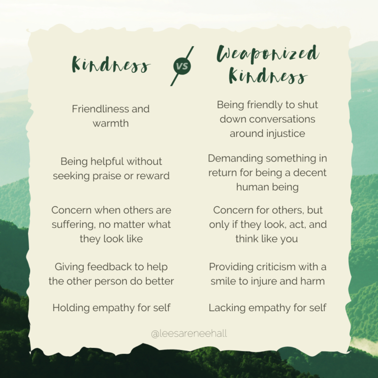 Kindness Vs Weaponized Kindness: What's The Difference? - Leesa Renée Hall